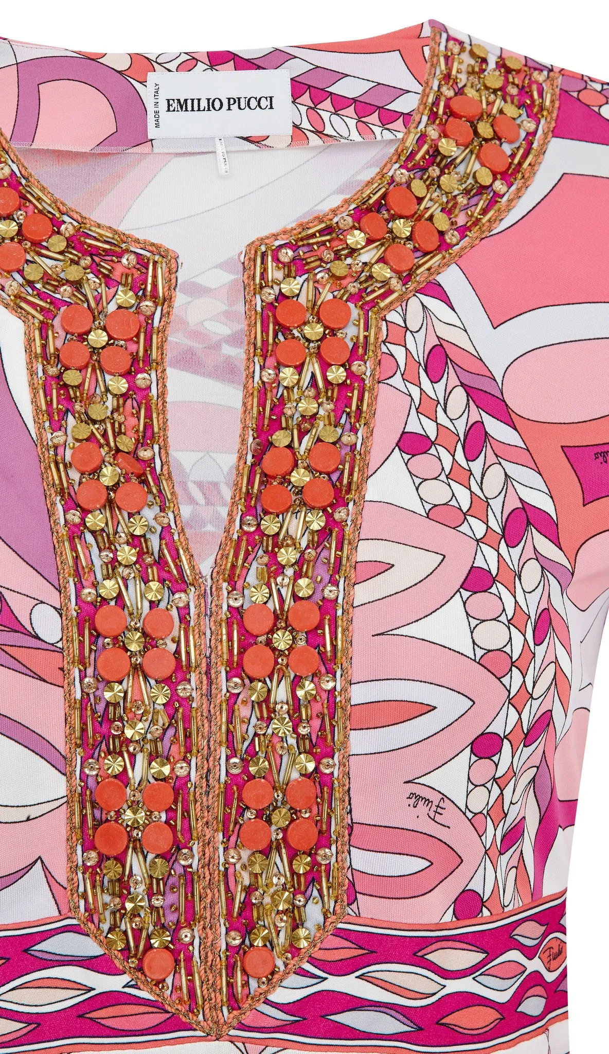 Emilio Pucci jersey beaded dress Size 6UK