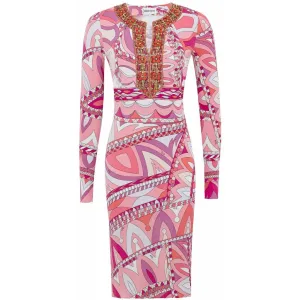 Emilio Pucci jersey beaded dress Size 6UK