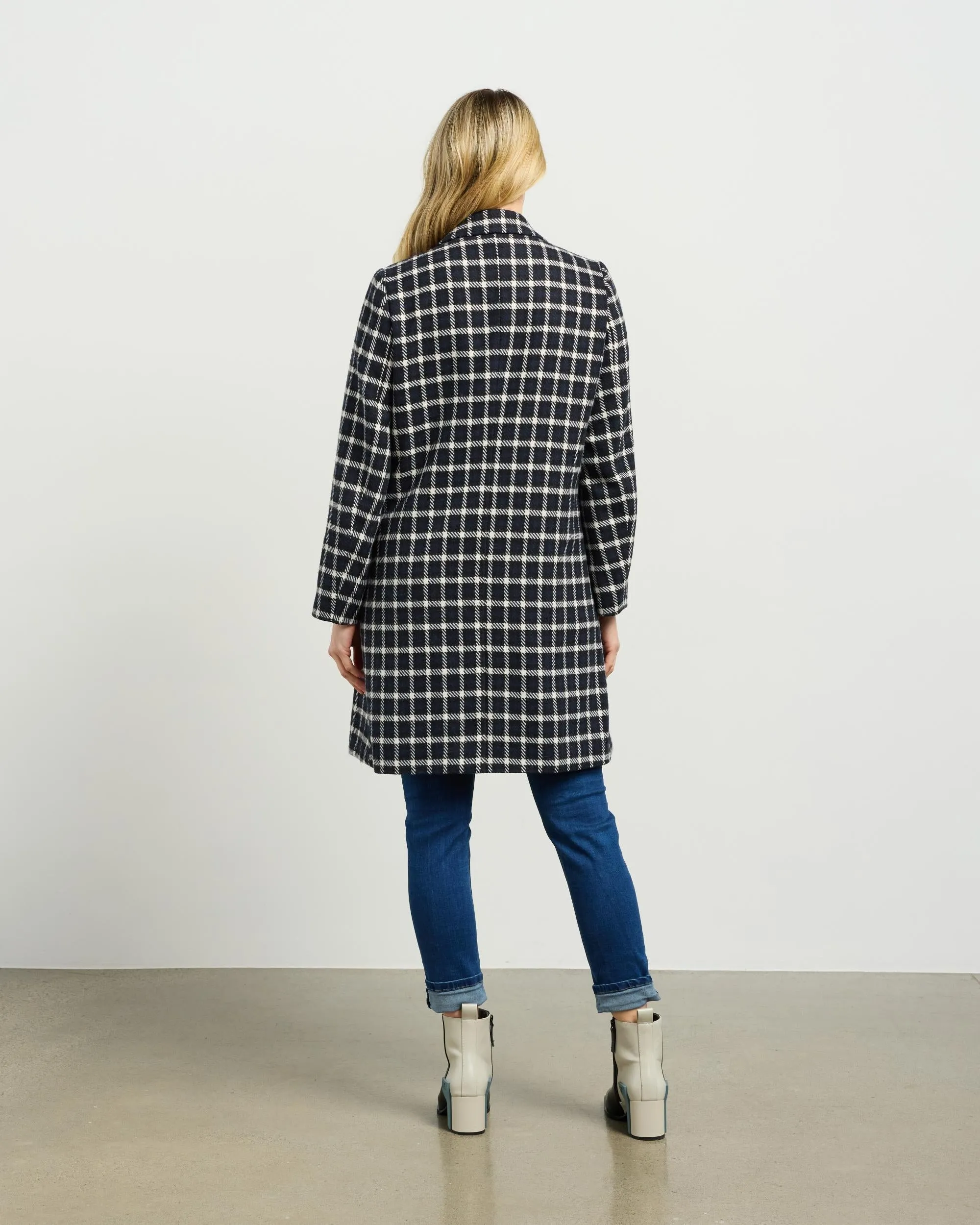 et alia Ezra Coat - Blue Black Plaid