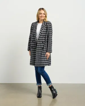 et alia Ezra Coat - Blue Black Plaid