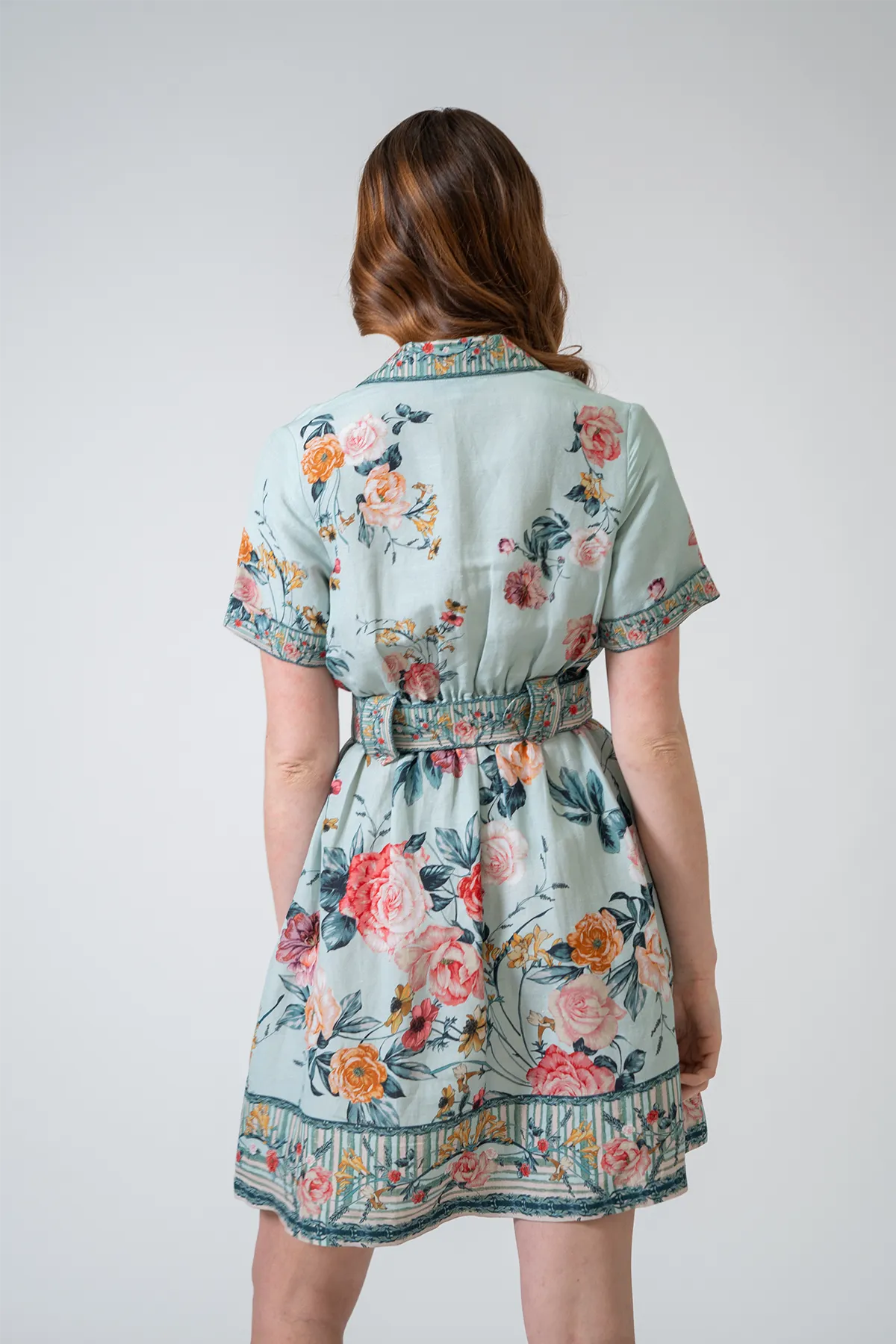 Eva multicolor collared mini dress