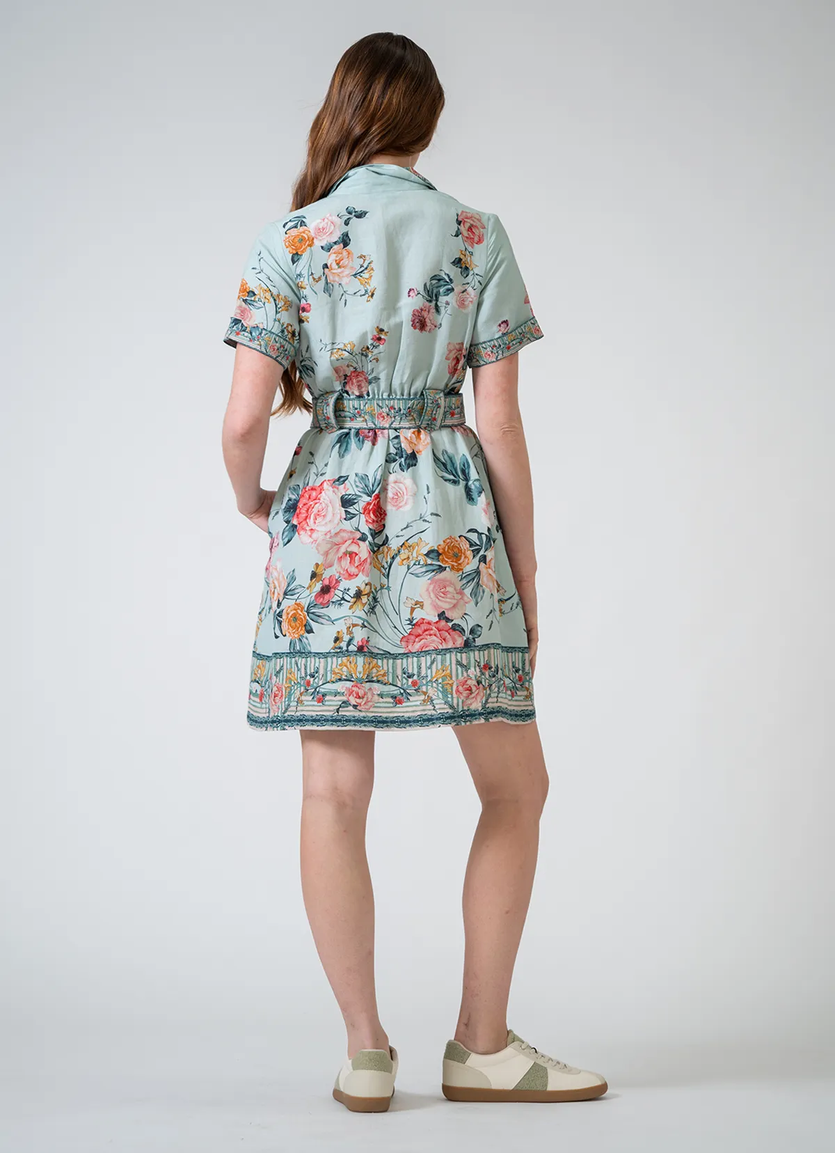 Eva multicolor collared mini dress