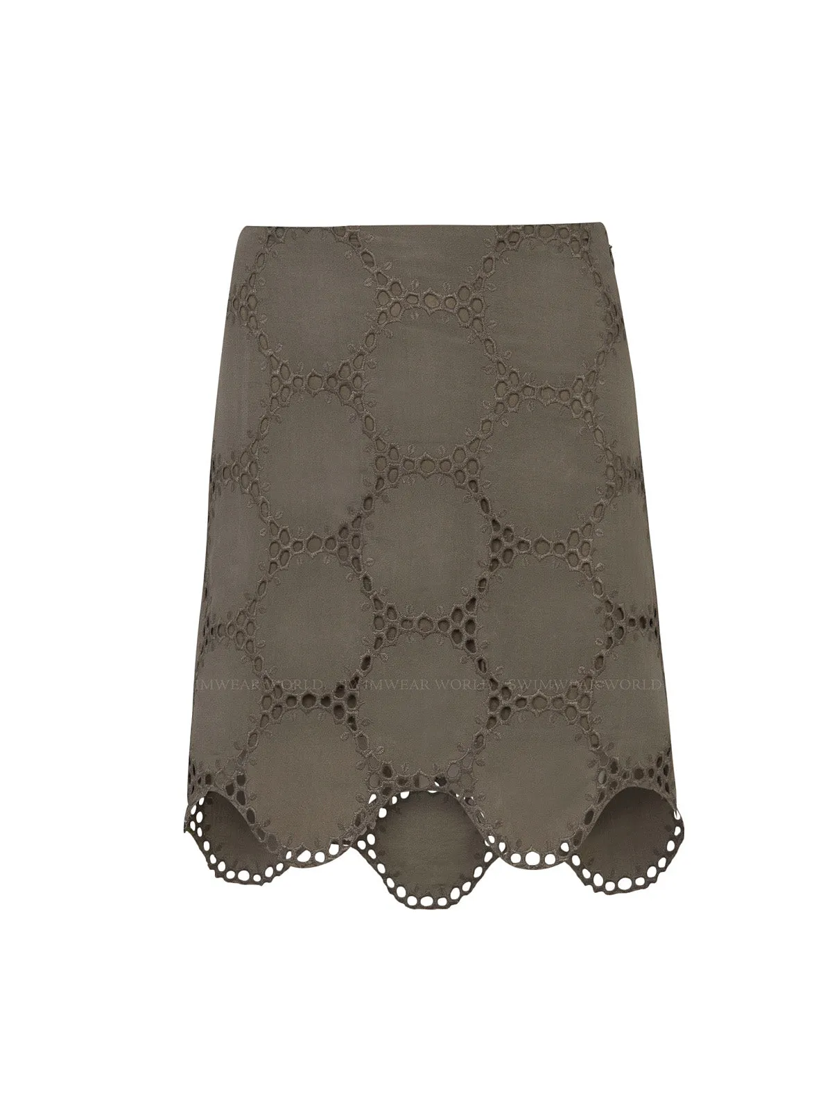 Eyelet Pam Mini Skirt ::RET