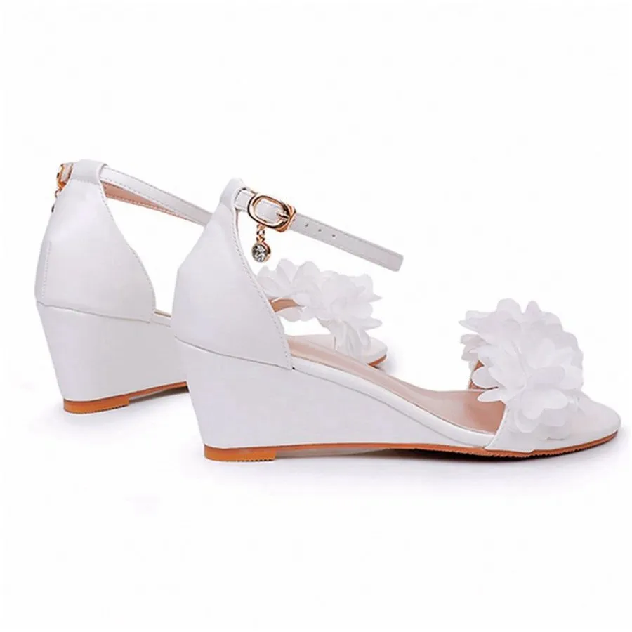 Floral Open Toe Ankle-Strap Beach Sandals