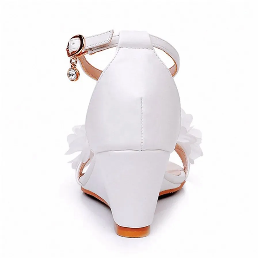 Floral Open Toe Ankle-Strap Beach Sandals