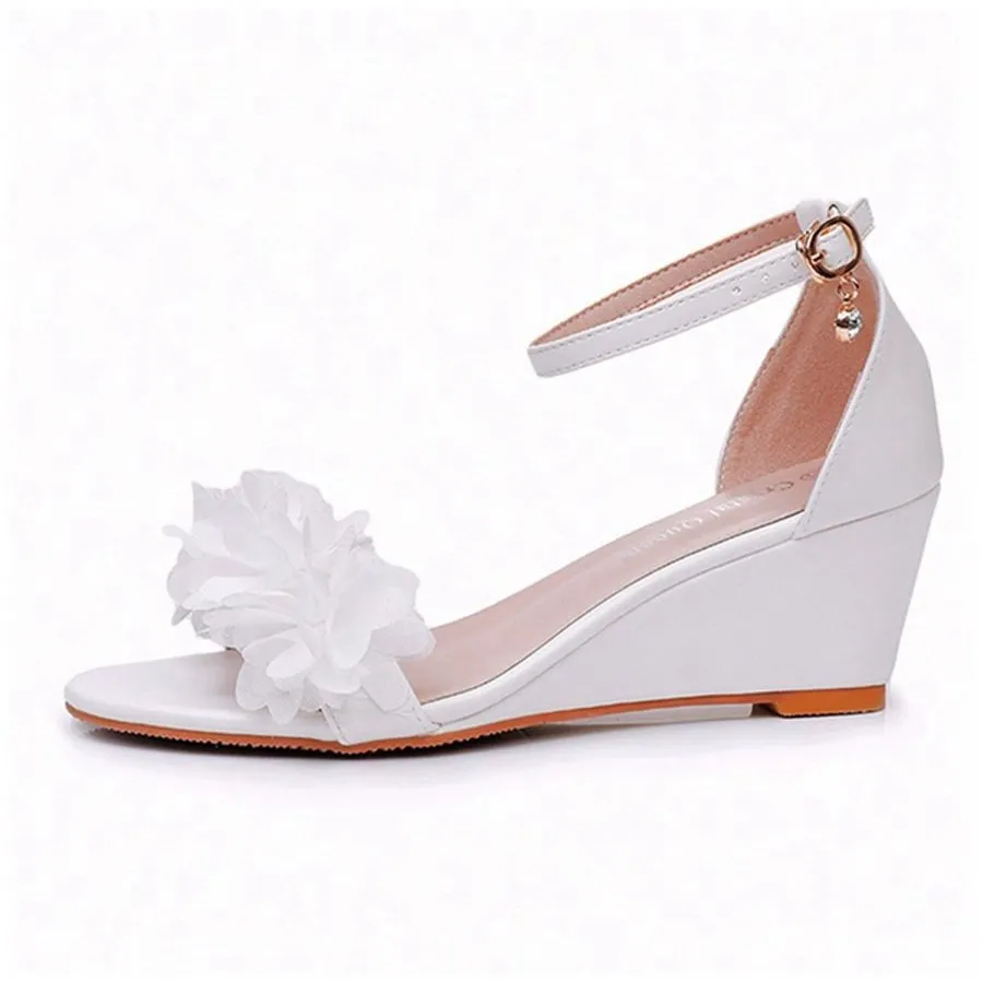 Floral Open Toe Ankle-Strap Beach Sandals