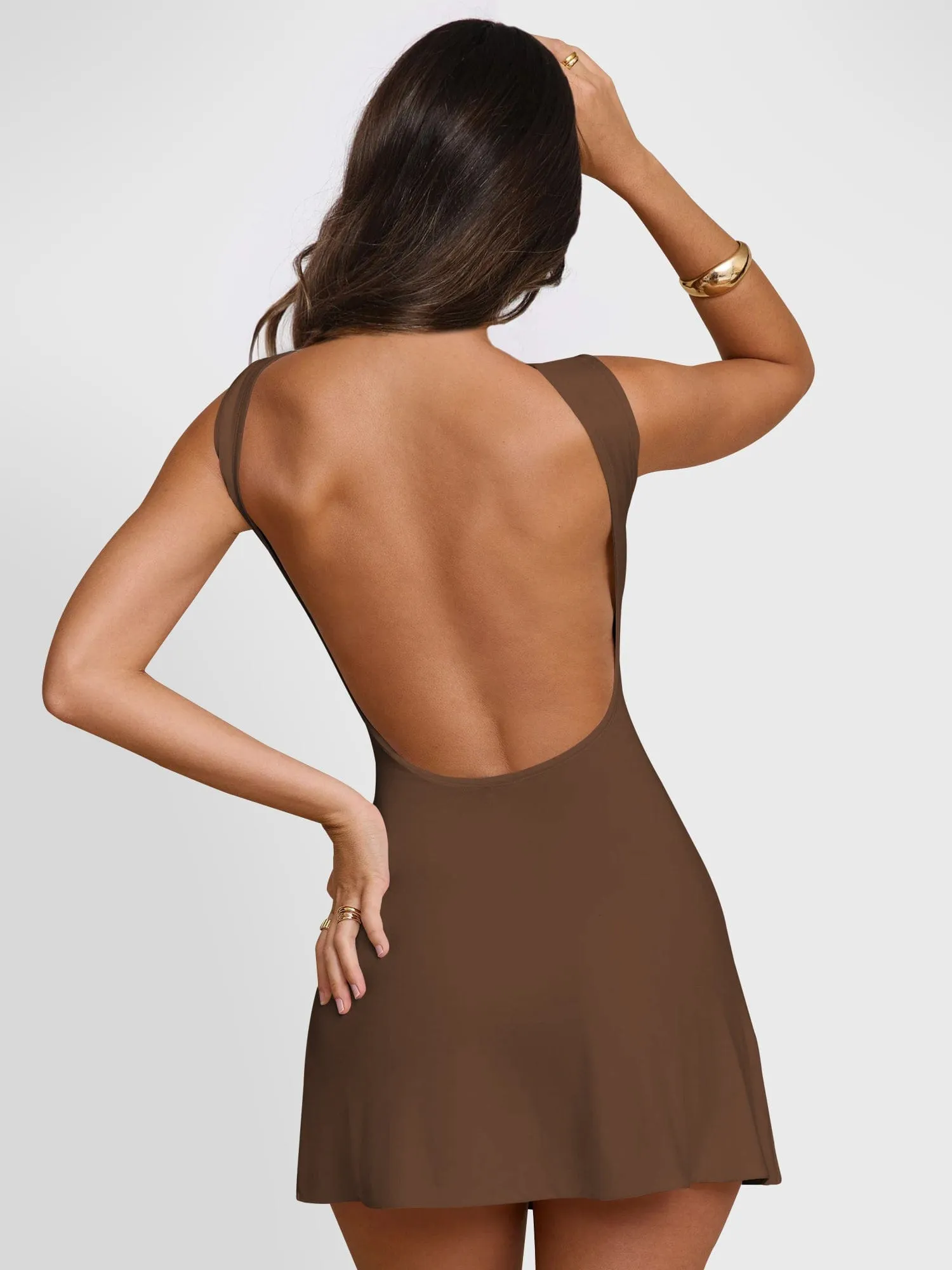 GYPSY - Backless Wide Strap Mini Dress