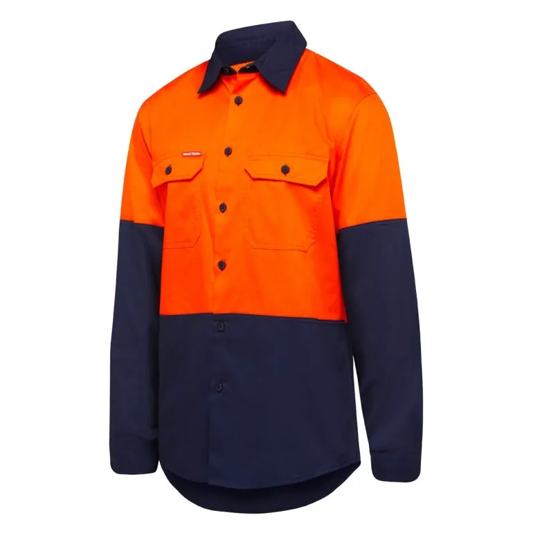 HARD YAKKA HI-VIS VENTED SHIRT