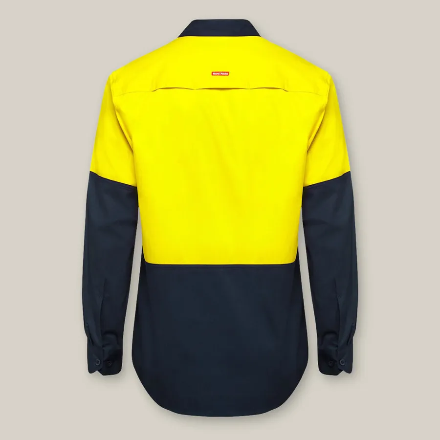 HARD YAKKA HI-VIS VENTED SHIRT