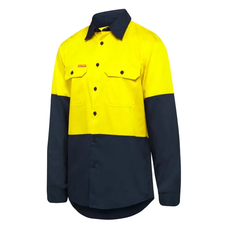 HARD YAKKA HI-VIS VENTED SHIRT