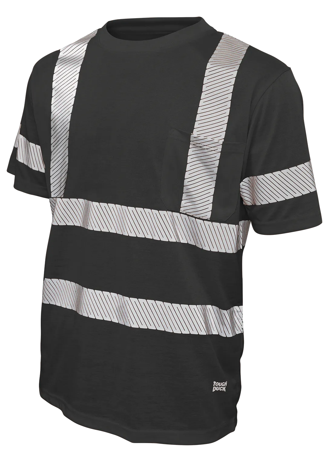 Hi-Vis Polyester Jersey Short Sleeve Safety T-Shirt By Tough Duck - Style ST12