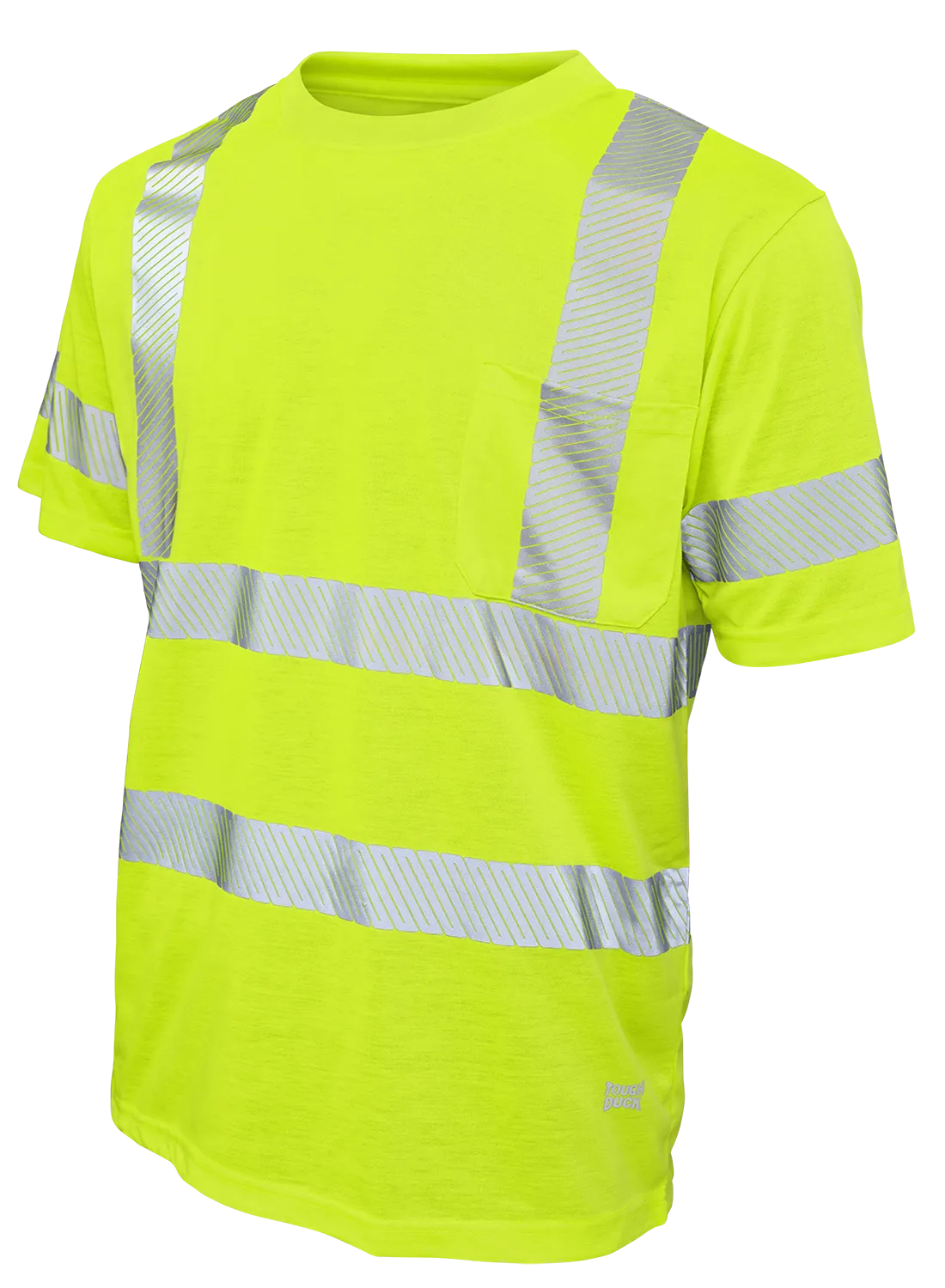 Hi-Vis Polyester Jersey Short Sleeve Safety T-Shirt By Tough Duck - Style ST12