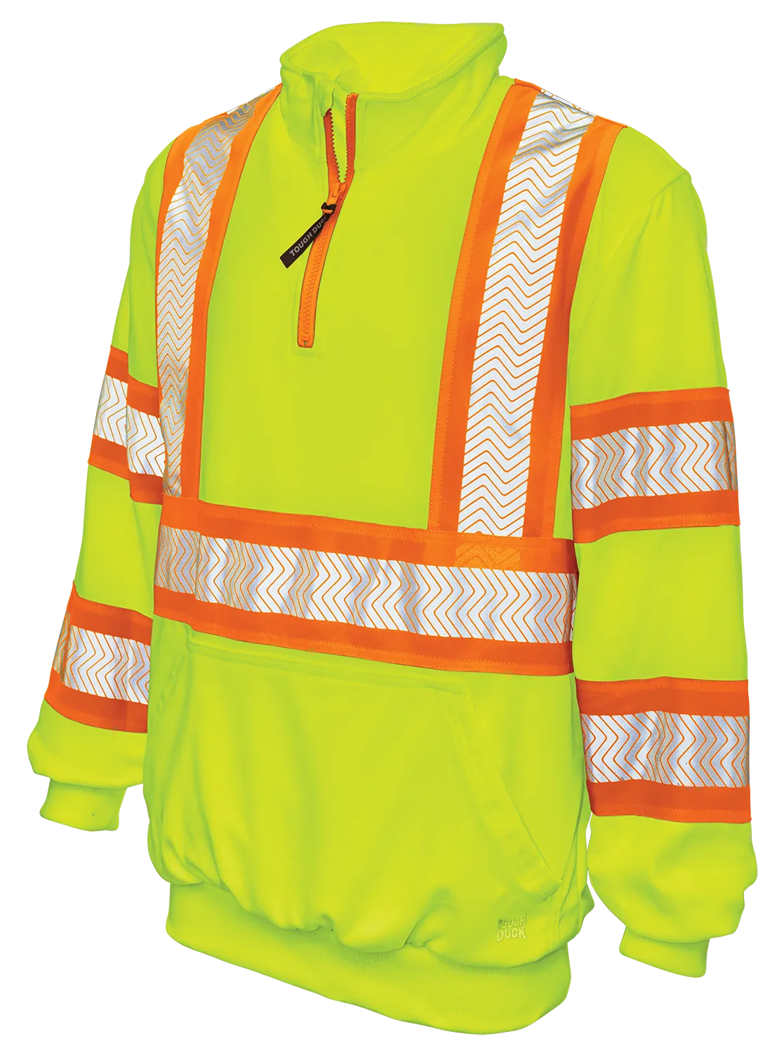 Hi Visibility Fleece Pullover with 1/4 Zip by Tough Duck - Style SJ19