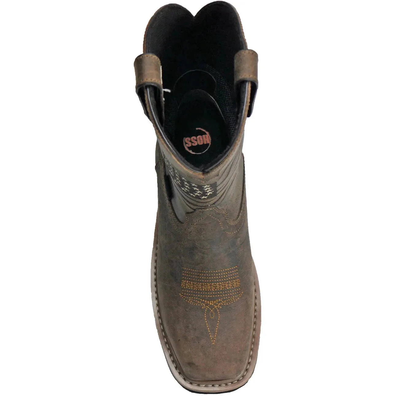 Hoss Men's Rushmore Comp Toe WP Puncture Resistant Western Work Boot- Brown- 92065