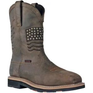 Hoss Men's Rushmore Comp Toe WP Puncture Resistant Western Work Boot- Brown- 92065