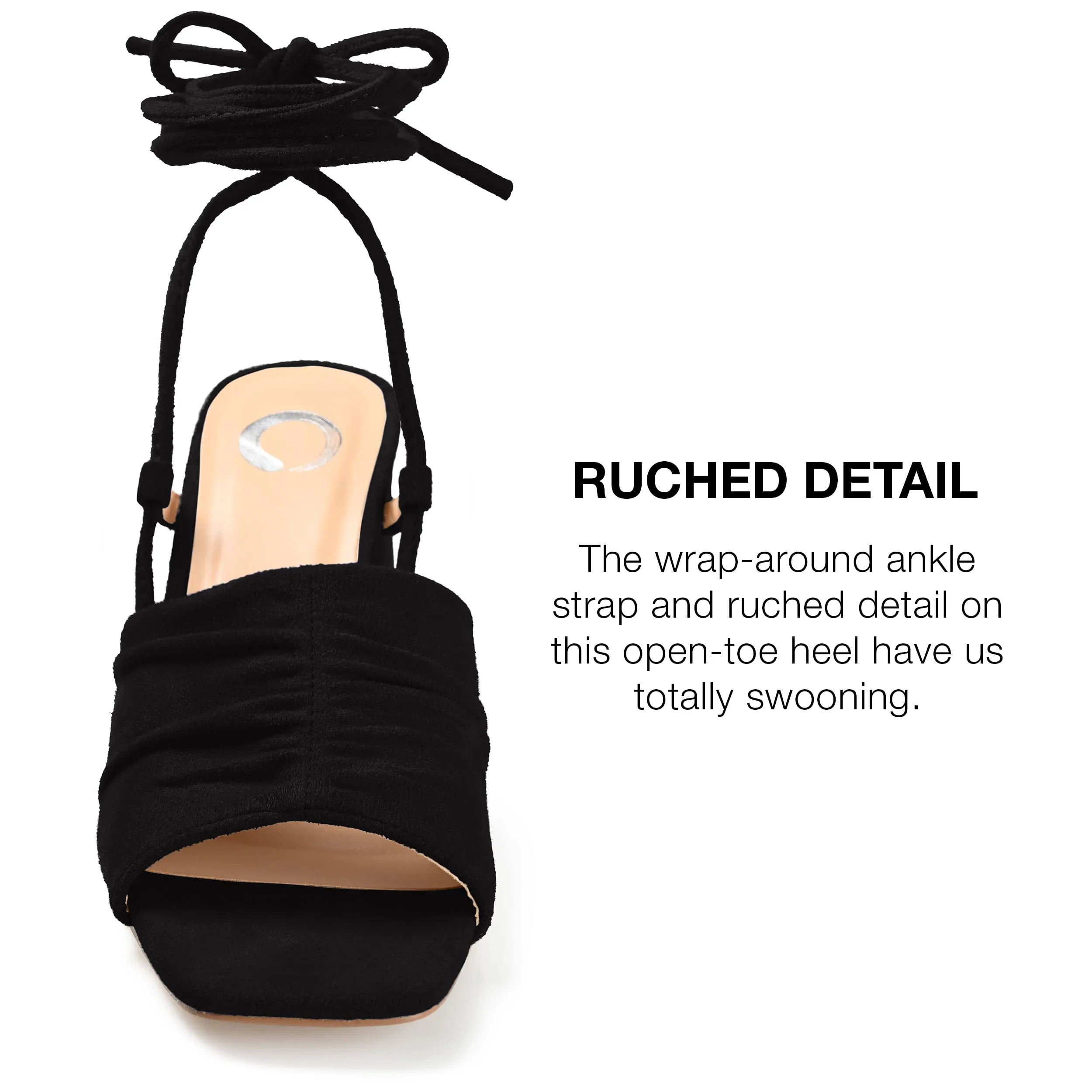 Journee Womens Felisity Open Square Toe Block Heel Dress Sandals
