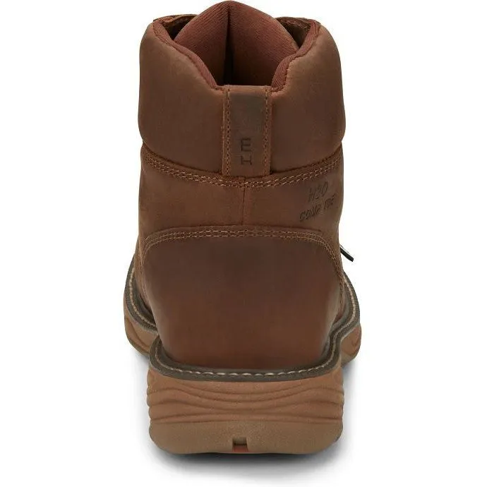 Justin Men's Rush 6" Nano Composite Toe wP Western Work Boot -Brown- SE466