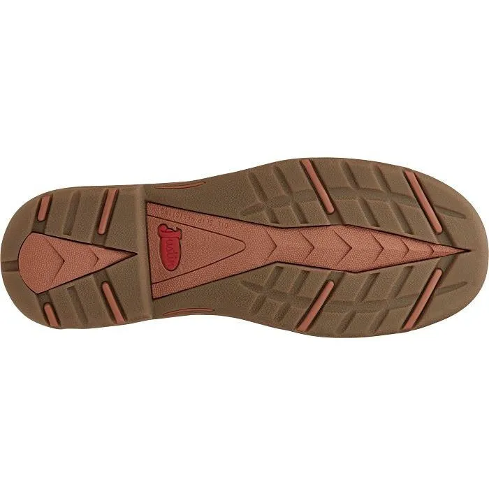 Justin Men's Rush 6" Nano Composite Toe wP Western Work Boot -Brown- SE466