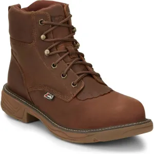 Justin Men's Rush 6" Nano Composite Toe wP Western Work Boot -Brown- SE466