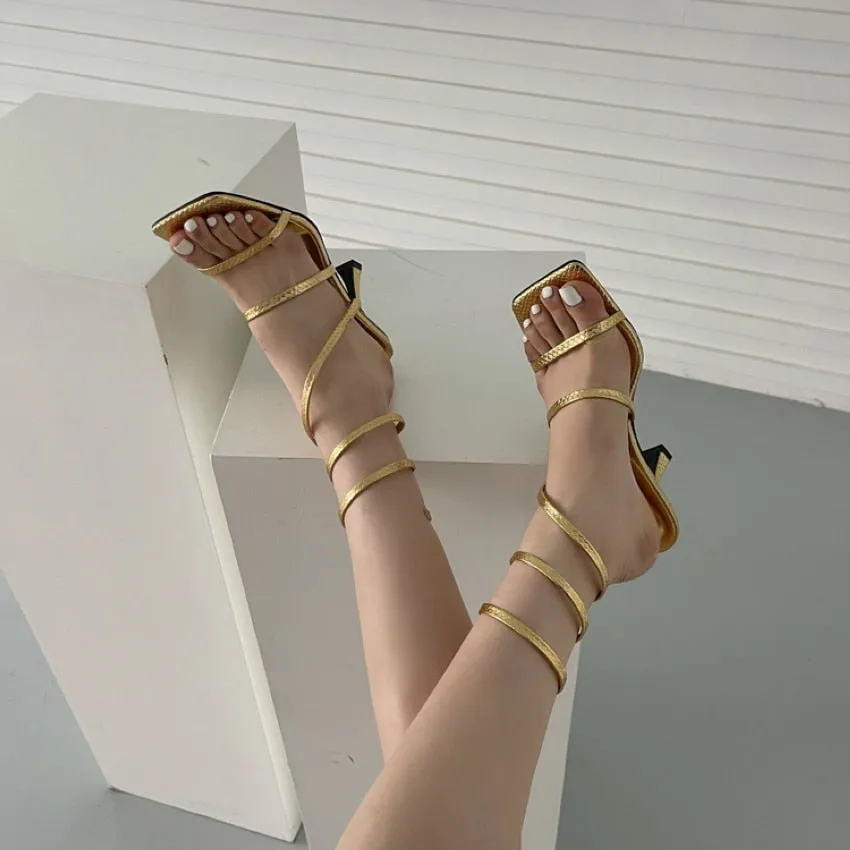 Katniss Wrap Around Gladiator Sandals - 3 Colors