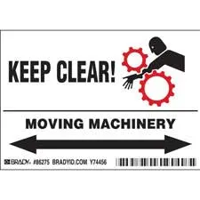 KEEP CLEAR! MOVING MACHINERY Labels