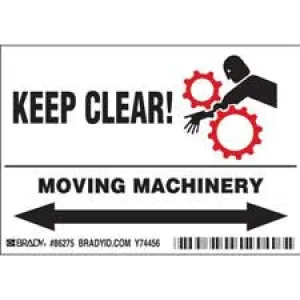 KEEP CLEAR! MOVING MACHINERY Labels