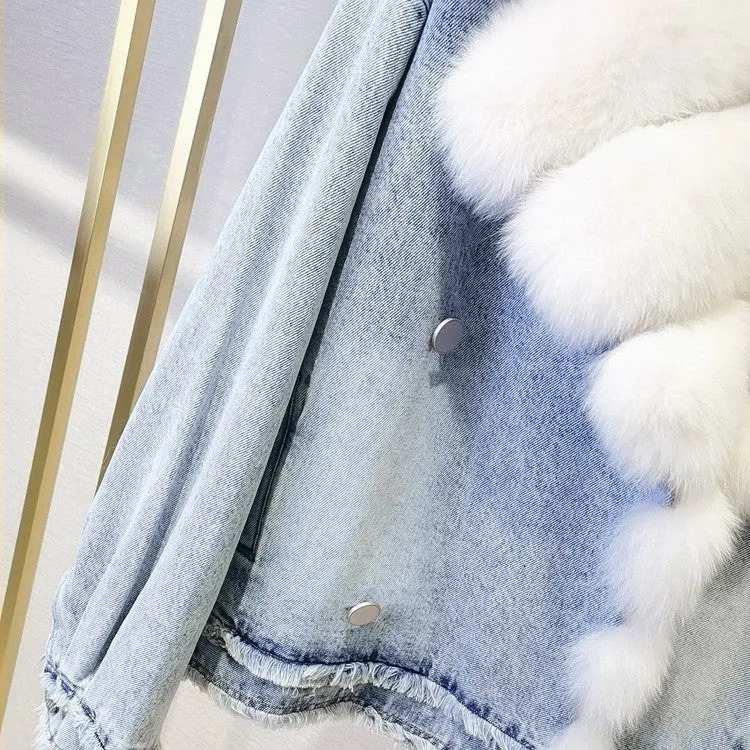 Knottery Fur Coat Suit Collar Cowboy