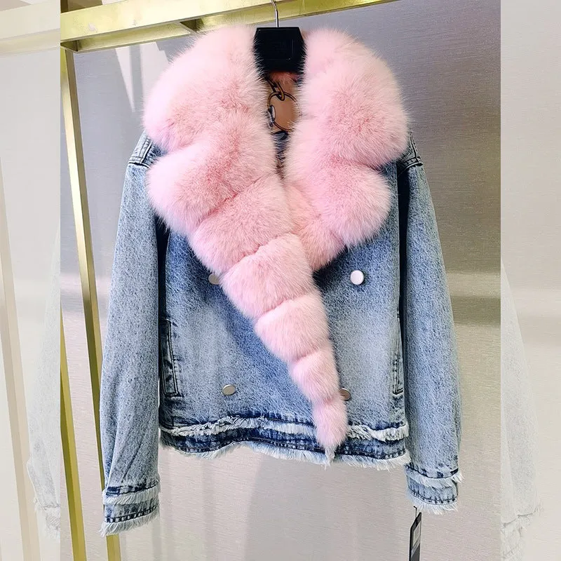 Knottery Fur Coat Suit Collar Cowboy