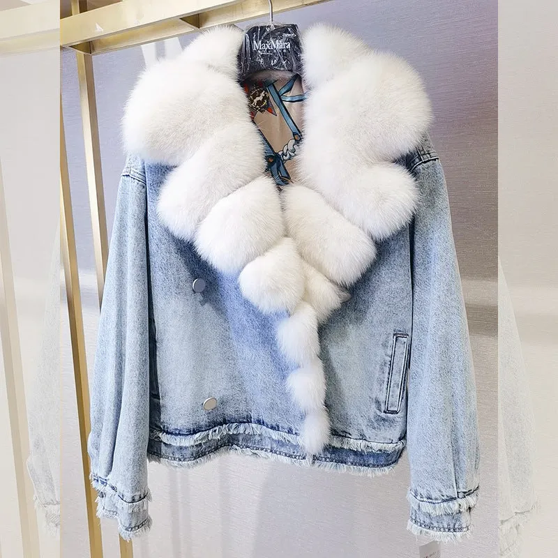 Knottery Fur Coat Suit Collar Cowboy