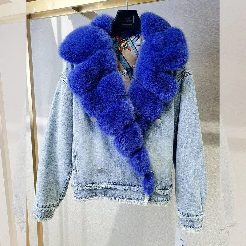 Knottery Fur Coat Suit Collar Cowboy