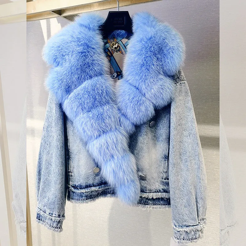 Knottery Fur Coat Suit Collar Cowboy