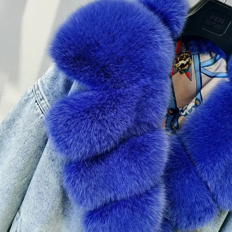 Knottery Fur Coat Suit Collar Cowboy