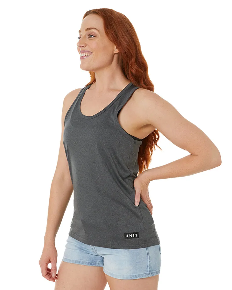 Ladies Elite Flex Singlet - Char Heather