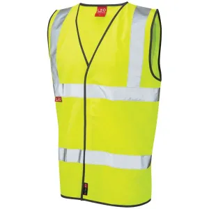 Leo Workwear Dolton W06-Y Hi Vis Flame Retardant Vest Waistcoat Yellow