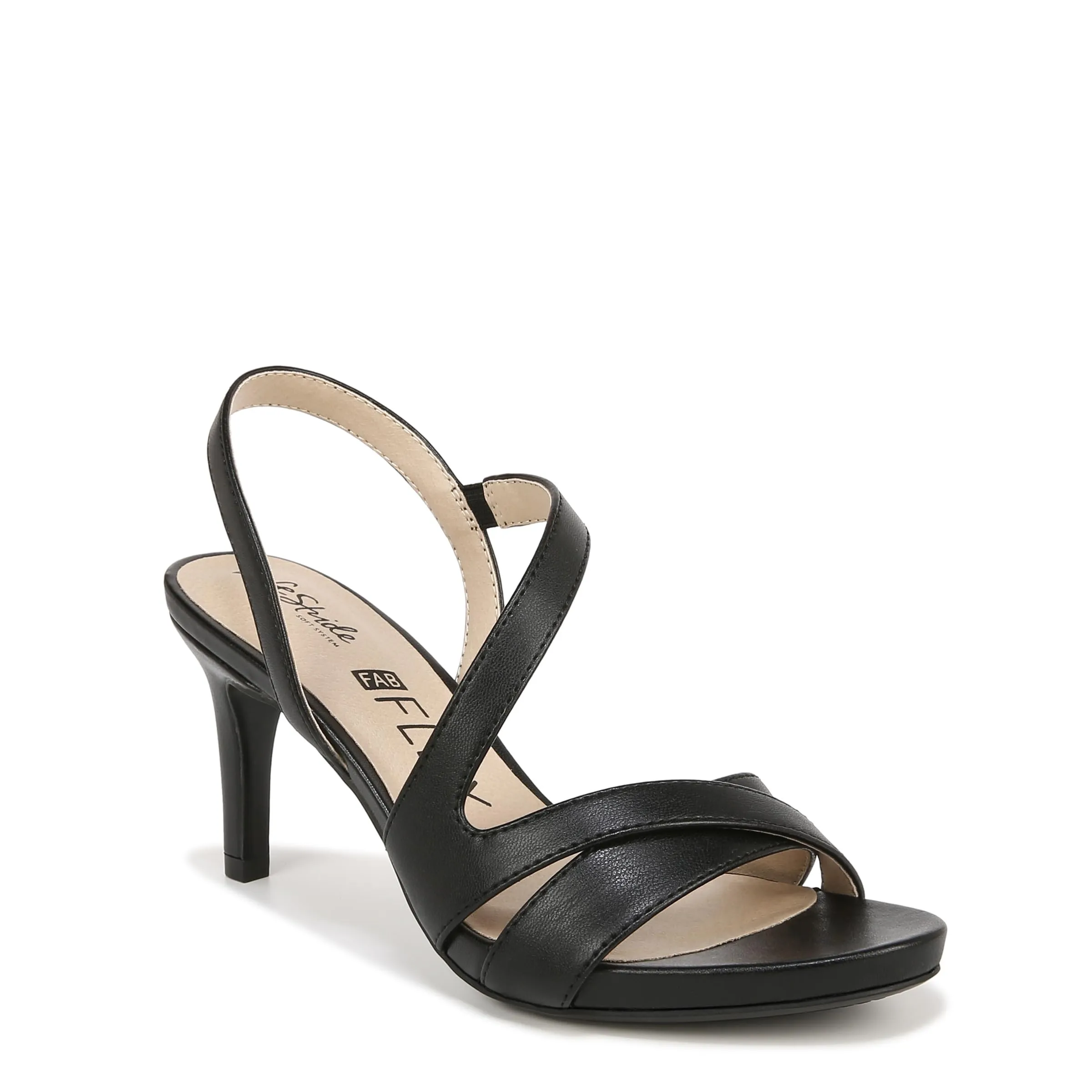 LifeStride Womens Mia Strappy Heeled Dress Sandals Black 6 M