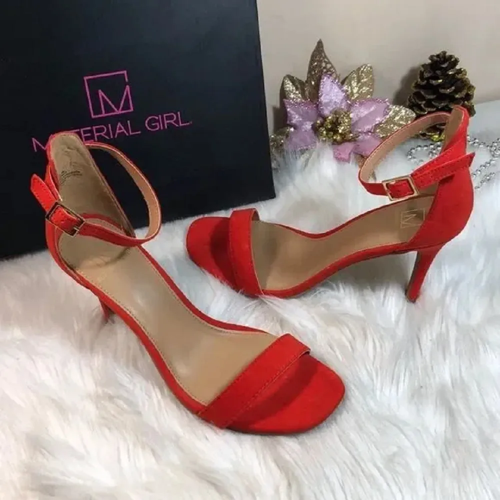 Material Girl Open Toe Ankle Strap Sandals 8M