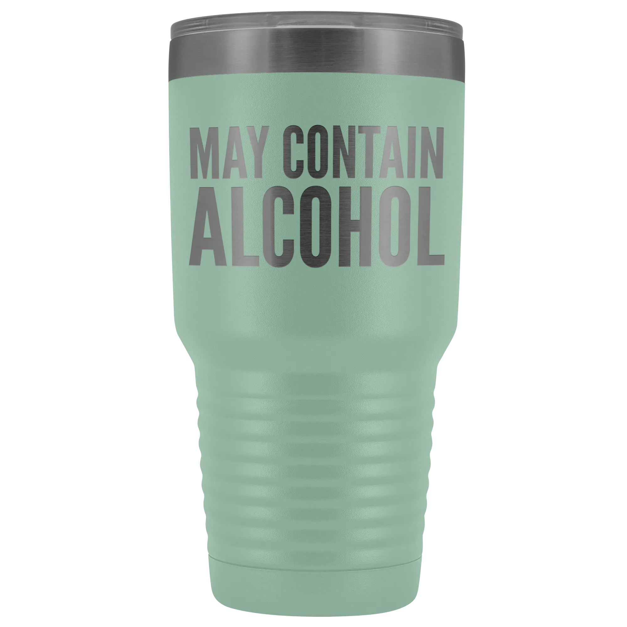 May Contain Alcohol Booze Tumbler Metal Mug Double Wall Vacuum Insulated Hot Cold Travel Cup 30oz BPA Free