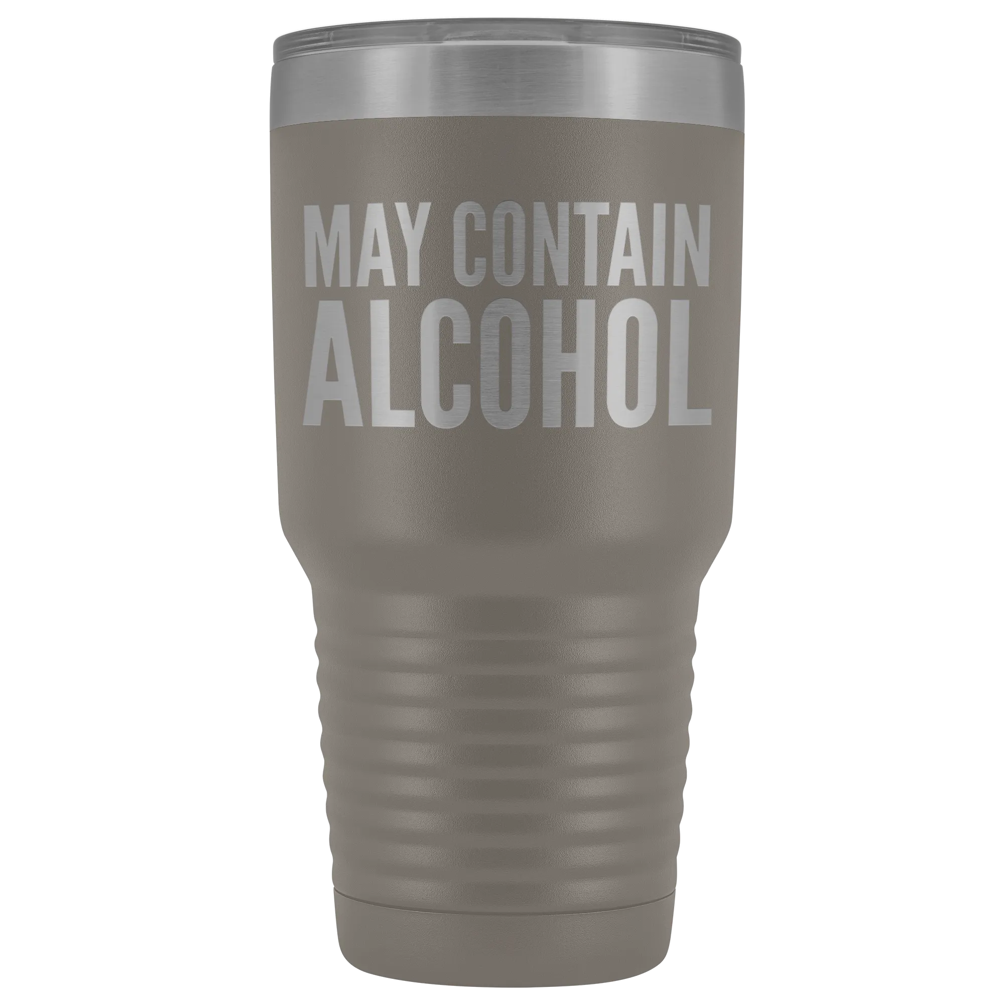 May Contain Alcohol Booze Tumbler Metal Mug Double Wall Vacuum Insulated Hot Cold Travel Cup 30oz BPA Free