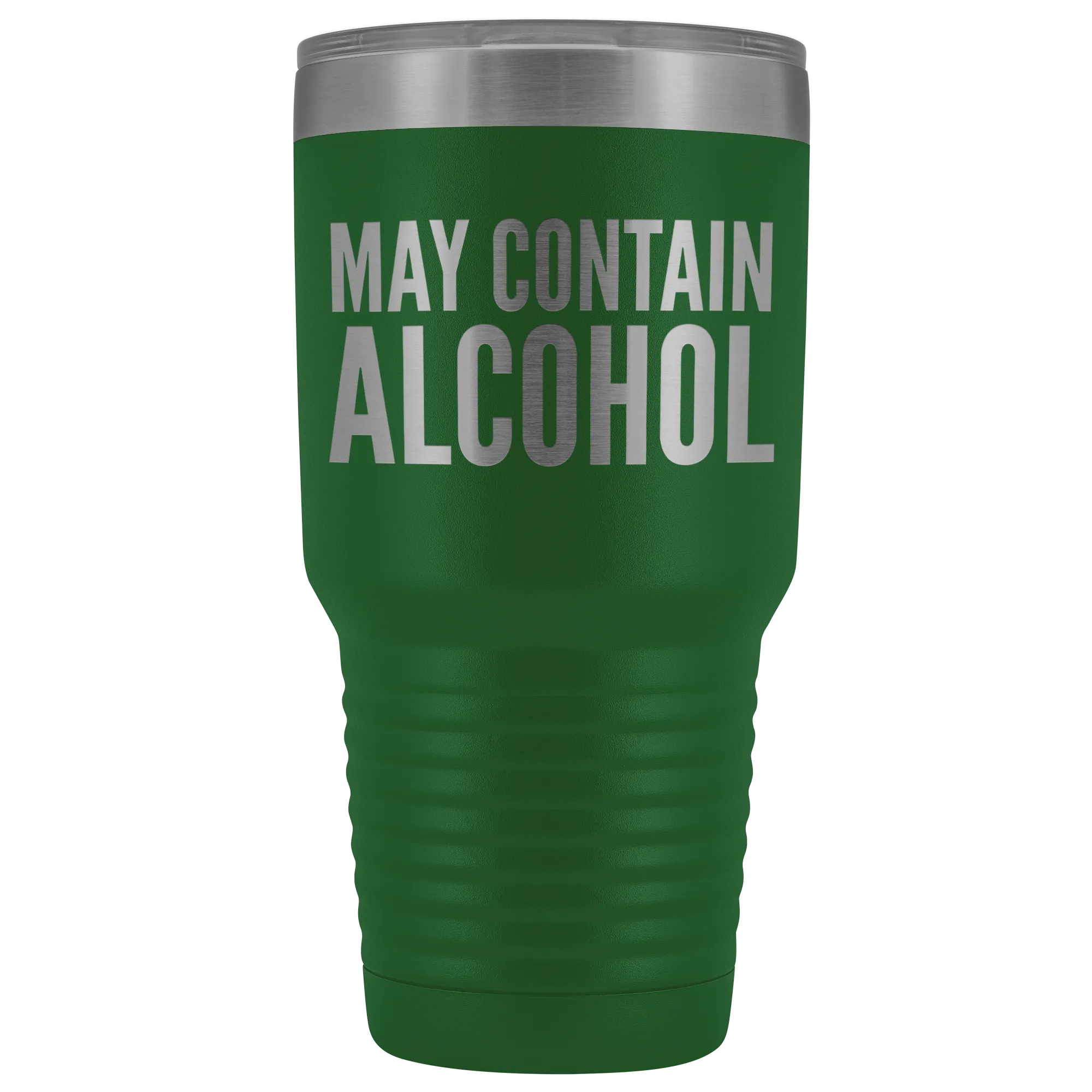 May Contain Alcohol Booze Tumbler Metal Mug Double Wall Vacuum Insulated Hot Cold Travel Cup 30oz BPA Free