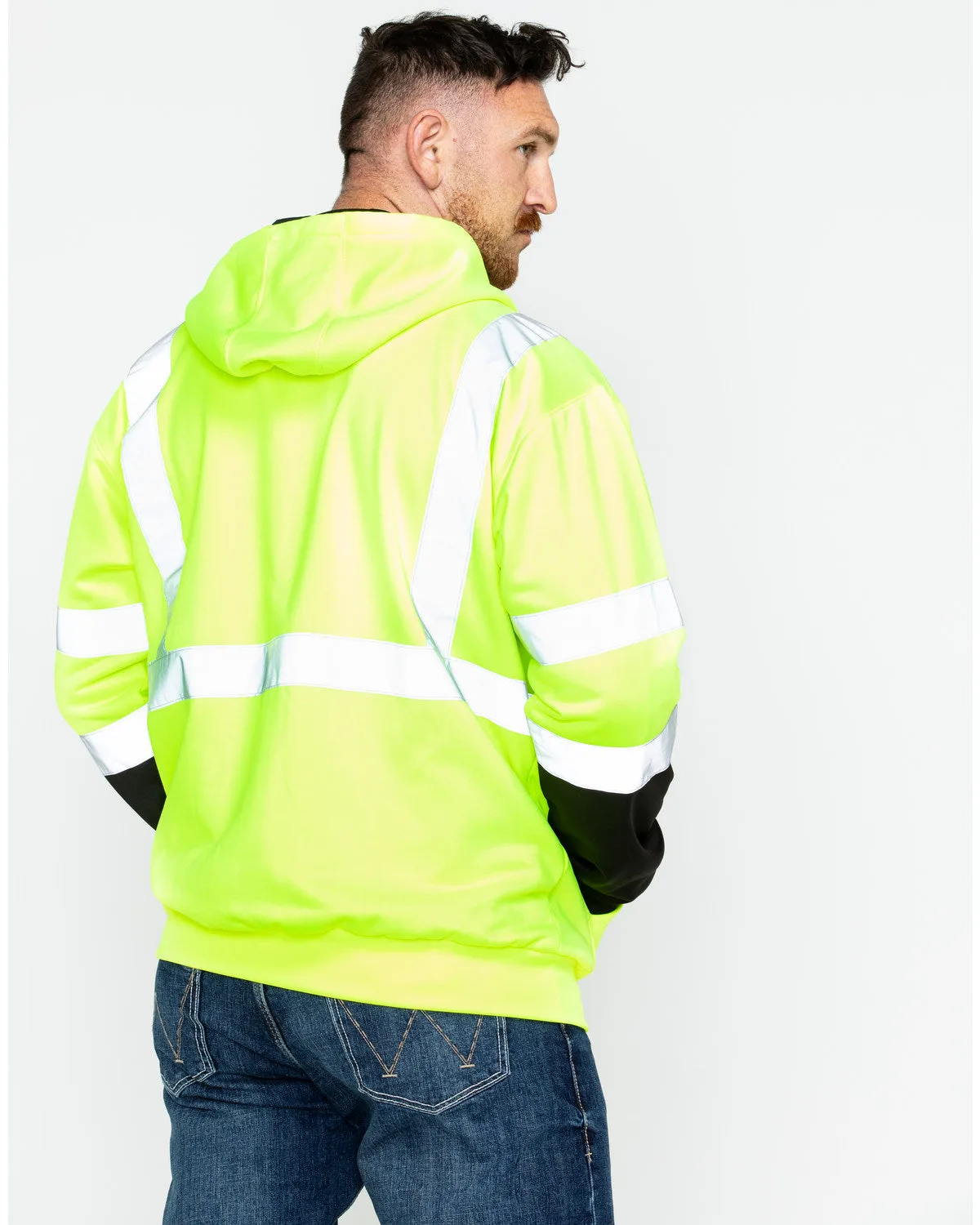 Men's Softshell High-Visibility Safety Work Jacket
