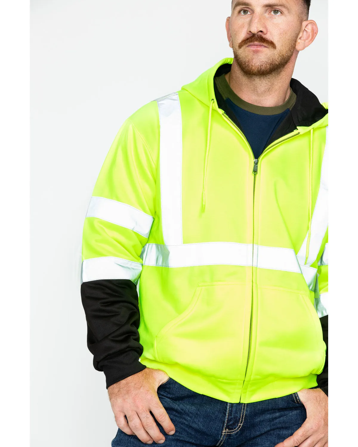 Men's Softshell High-Visibility Safety Work Jacket
