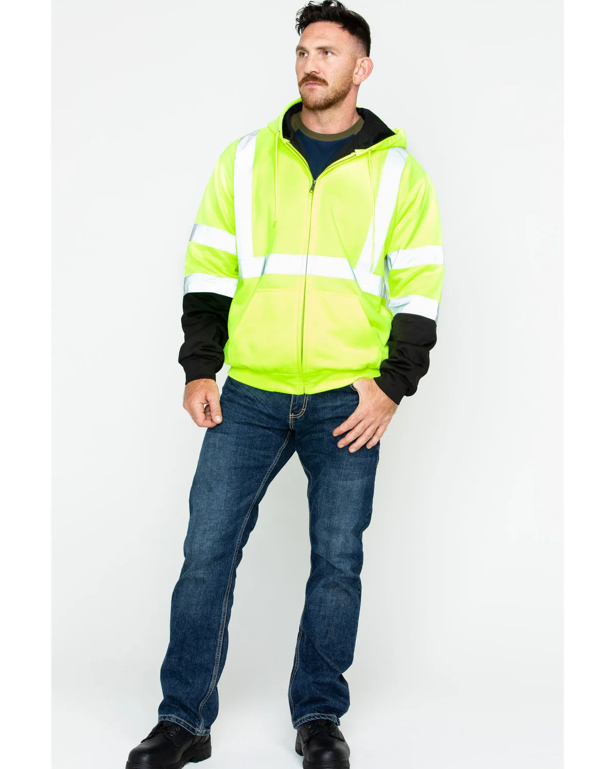 Men's Softshell High-Visibility Safety Work Jacket