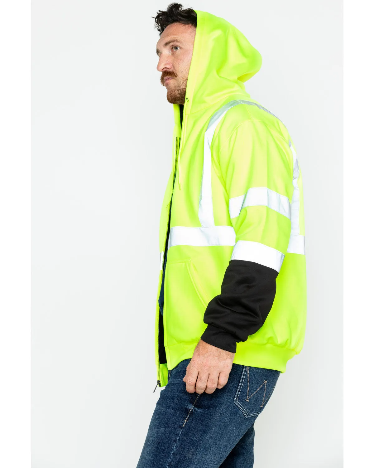 Men's Softshell High-Visibility Safety Work Jacket