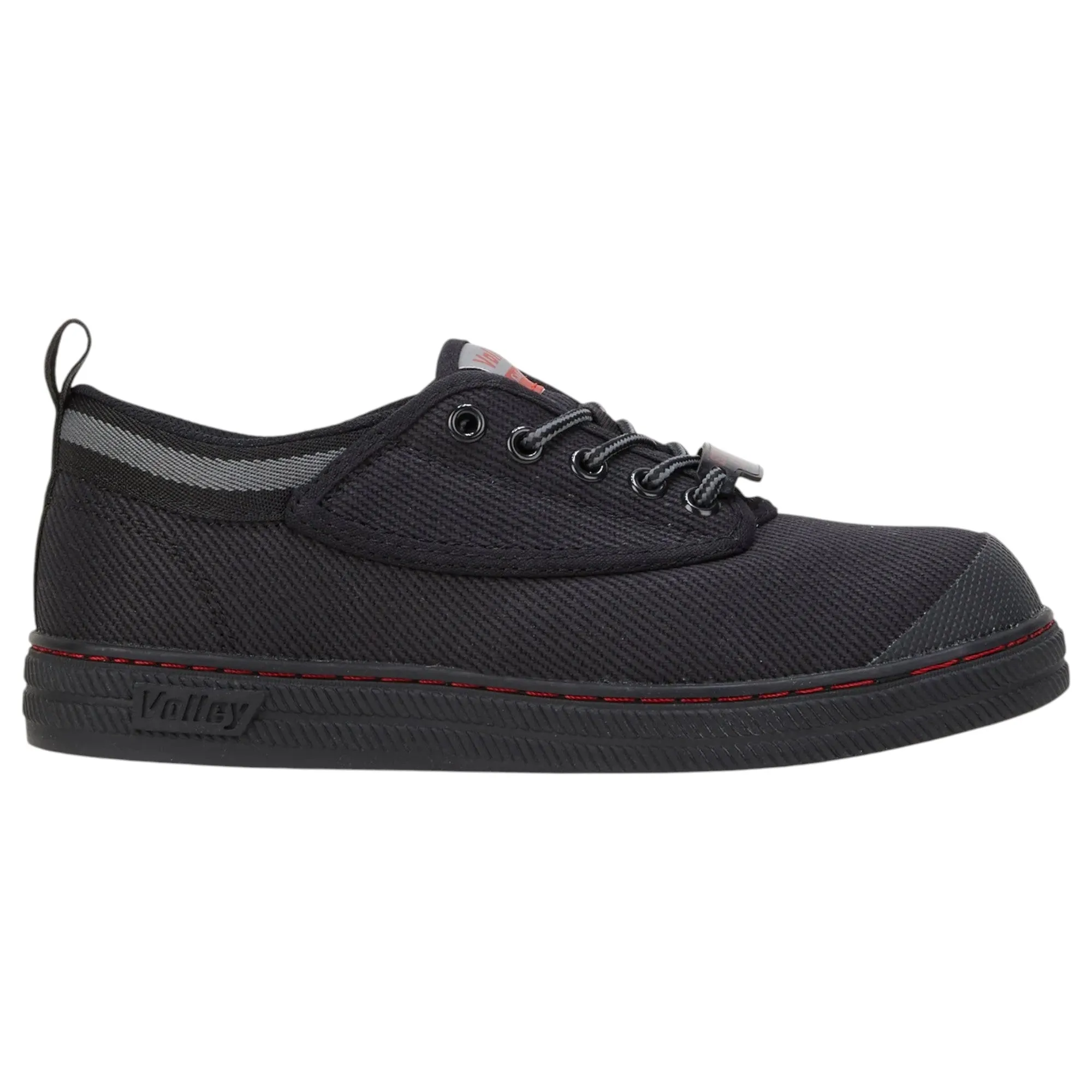 Mens Volley Safety Steel Cap Shoes Black/Grey