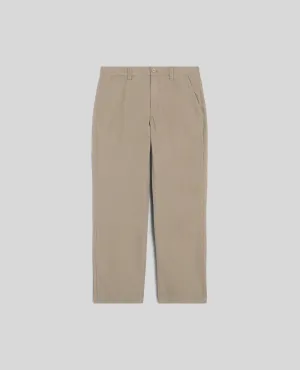 PANTALONE LAB IN TELA RUSTICA DI COTONE E LINO - SABBIA