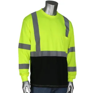 PIP ANSI Type R Class 3 Black Bottom Shirt w/50  UPF 313-1390B
