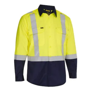 PIP Bisley Vented Work Shirt w/Navy Bottom 312M6367H