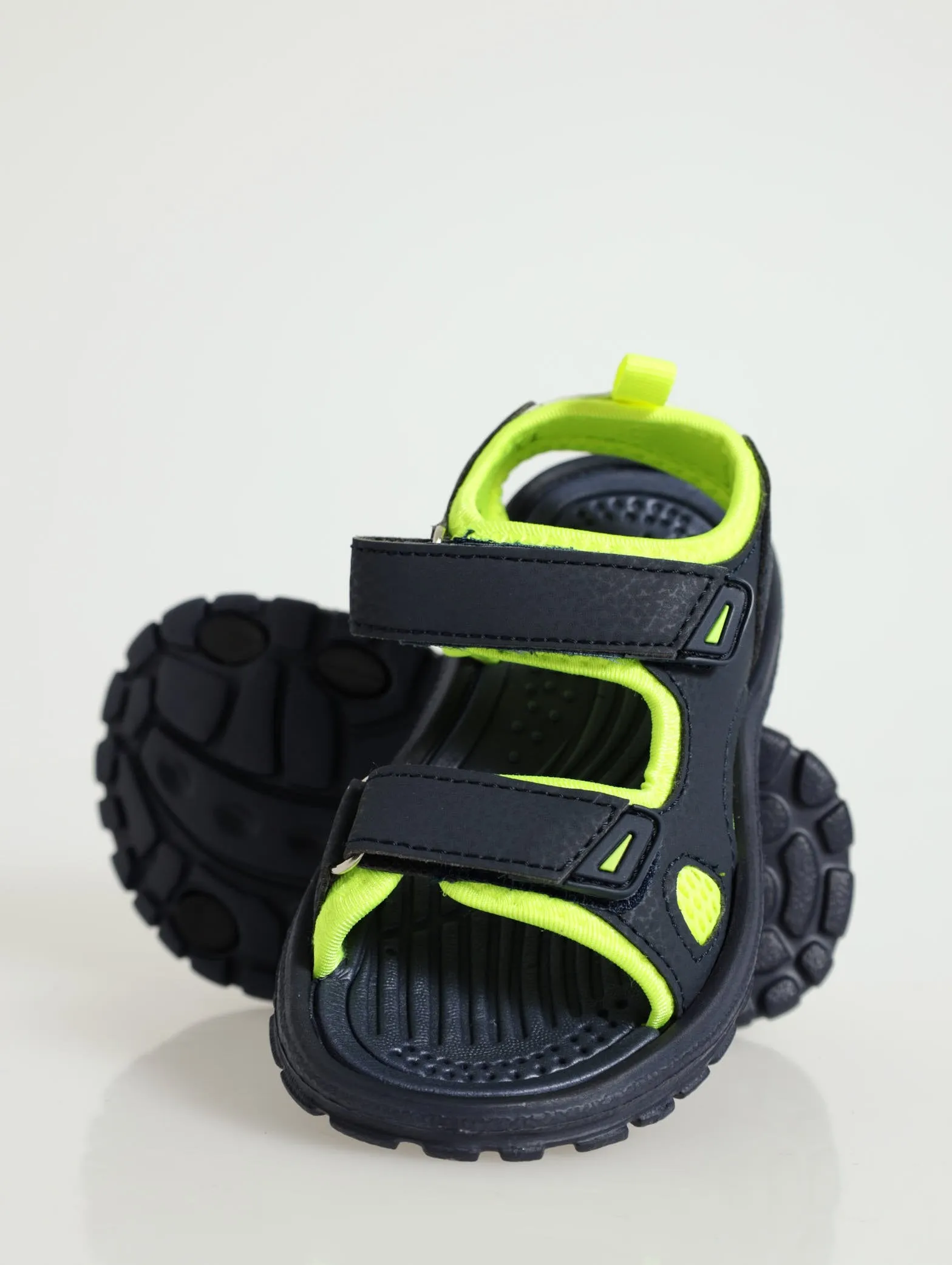 Pre-Boys Double Velcro Adventure Sandal - Navy