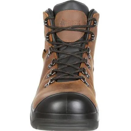 Rocky Men's Worksmart 6" Composite Toe Metguard Waterproof Work Boot Brown RKK0266