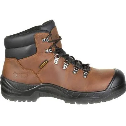 Rocky Men's Worksmart 6" Composite Toe Metguard Waterproof Work Boot Brown RKK0266